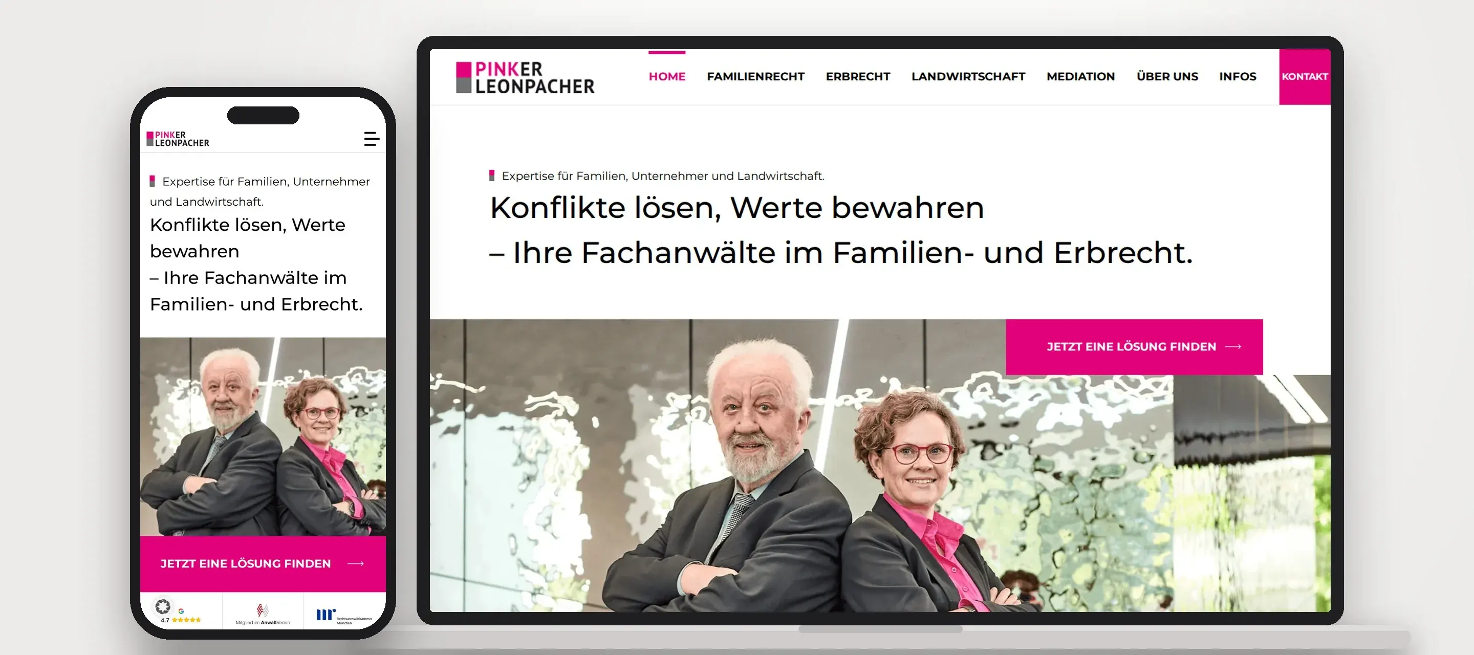 Website fam-erbrecht.de (Mockup)