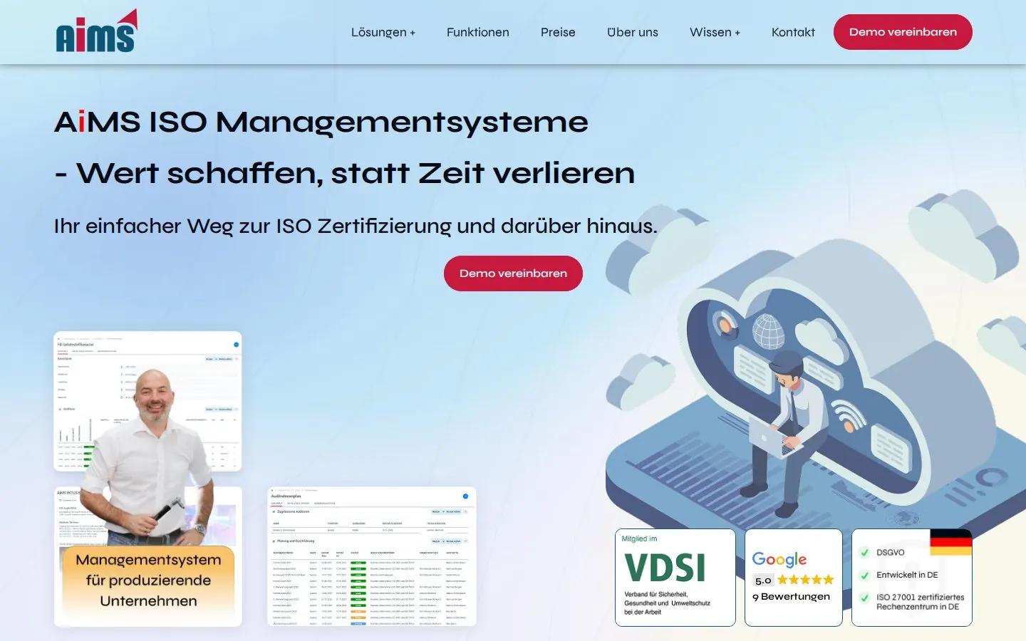 Screenshot aimsonline.de