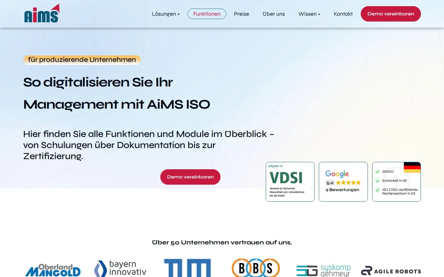 Screenshot aimsonline.de/aims-iso-funktionen-…