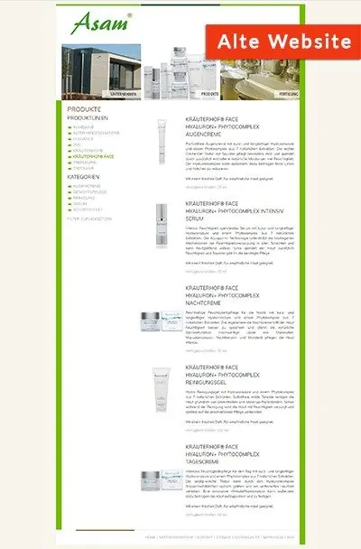 Alte Website ASAM
