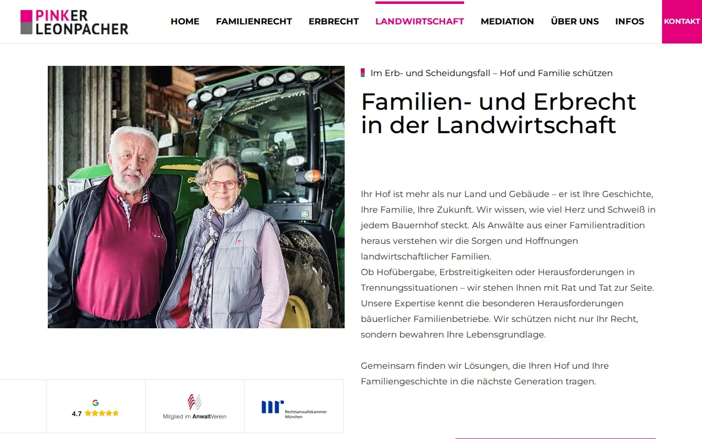 Screenshot fam-erbrecht.de/landwirtschaft/