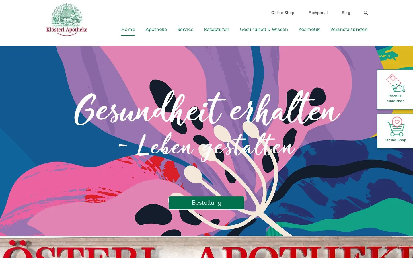 Screenshot kloesterl-apotheke.de