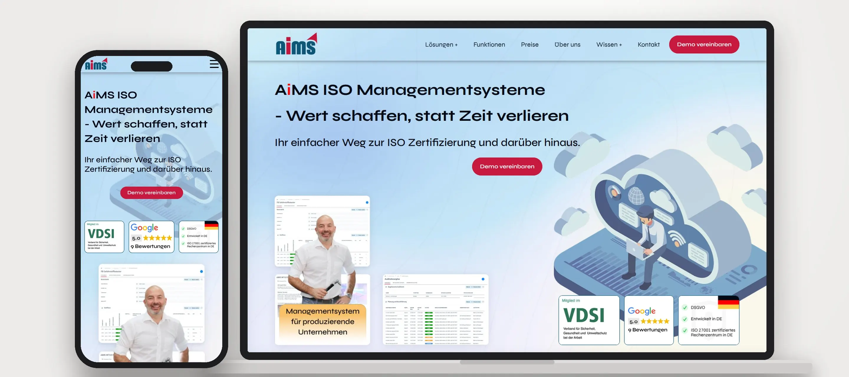 Website AiMS (Mockup)