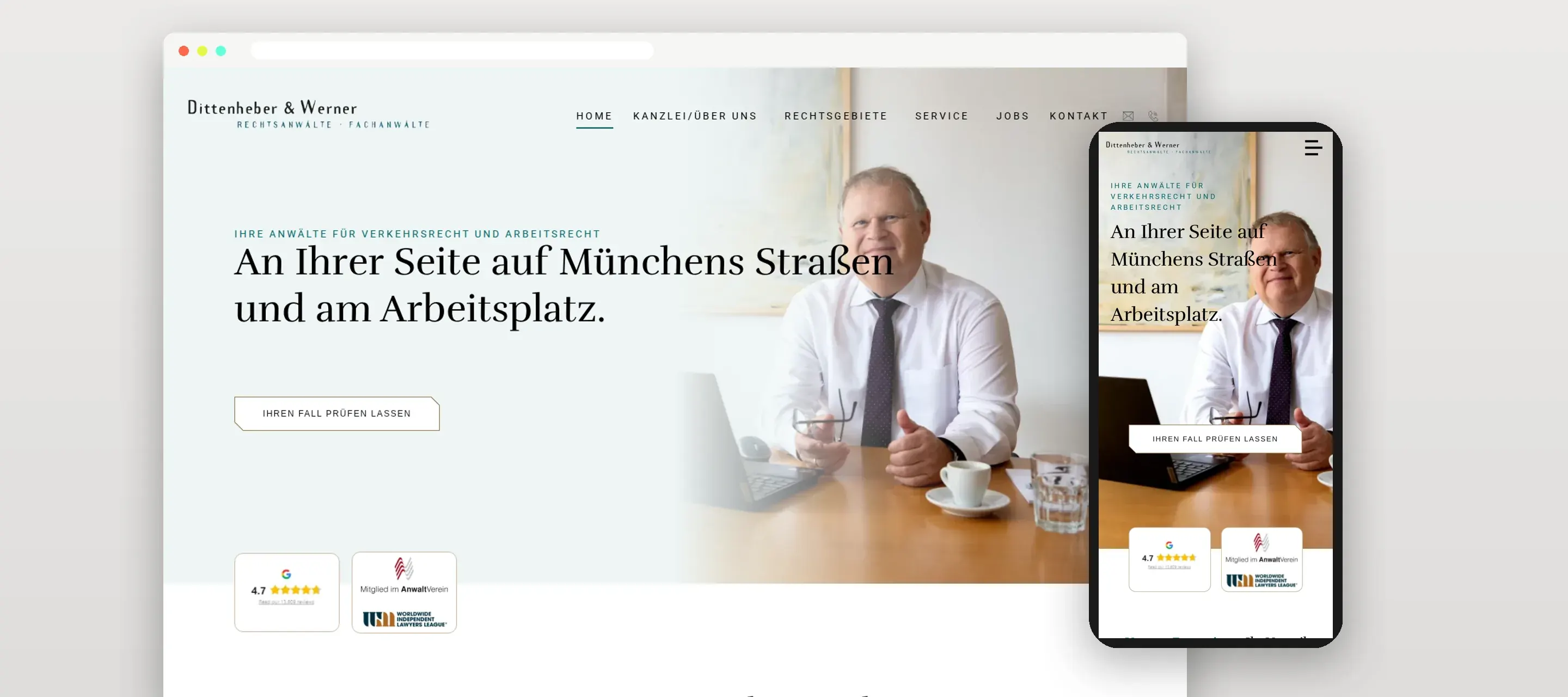 Website fragwerner.de (Mockup)