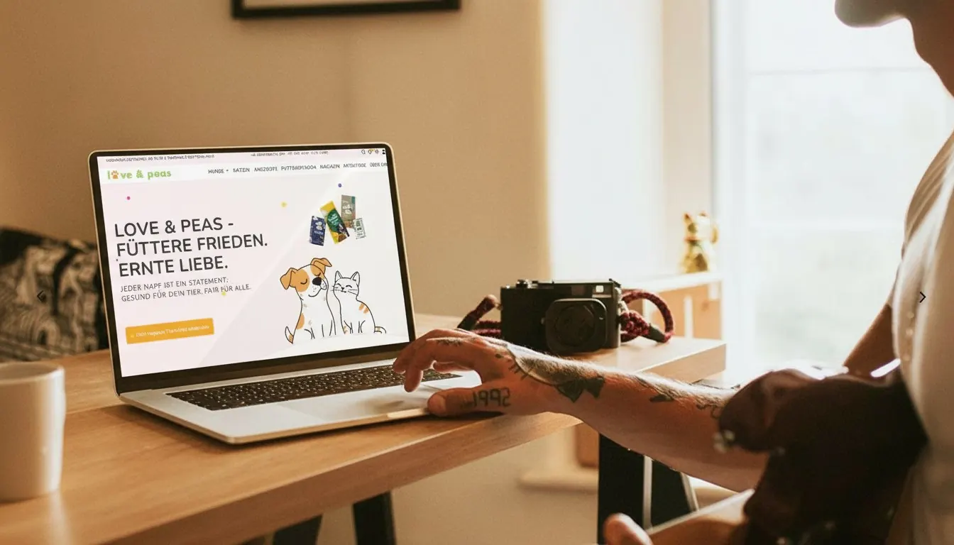Website Love & Peas (Mockup)
