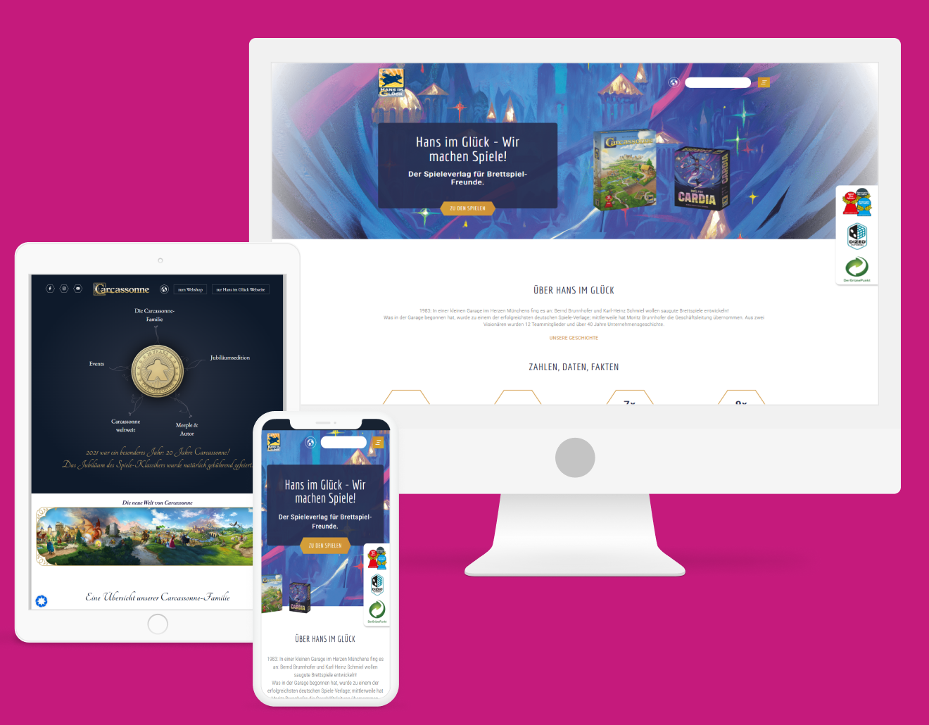 Webdesign Spielehersteller Hans im Glück