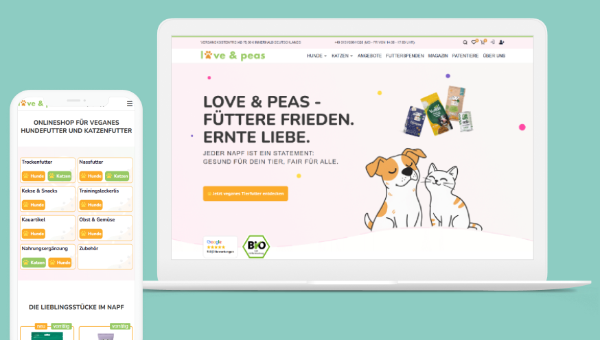 Veganes Tierfutter Shop